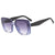 Elegant Basic Geometric Pc Square Half Frame Women's Sunglasses