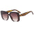 Elegant Basic Geometric Pc Square Half Frame Women's Sunglasses