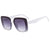 Elegant Basic Geometric Pc Square Half Frame Women's Sunglasses