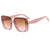 Elegant Basic Geometric Pc Square Half Frame Women's Sunglasses