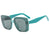 Elegant Basic Geometric Pc Square Half Frame Women's Sunglasses