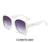 Elegant Basic Lady Color Block Pc Square Full Frame Women's Sunglasses