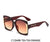 Elegant Basic Lady Color Block Pc Square Full Frame Women's Sunglasses