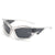 Elegant Basic Lady Pc Cat Eye Quadrilateral Full Frame Women's Sunglasses