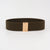 Elegant Basic Lady Square Alloy Elastic Band Plating Women's Woven Belts