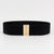 Elegant Basic Lady Square Alloy Elastic Band Plating Women's Woven Belts