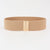 Elegant Basic Lady Square Alloy Elastic Band Plating Women's Woven Belts