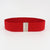 Elegant Basic Lady Square Alloy Elastic Band Plating Women's Woven Belts