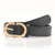 Elegant Basic Simple Style Solid Color Pu Leather Alloy Plating Women's Leather Belts