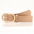 Elegant Basic Simple Style Solid Color Pu Leather Alloy Plating Women's Leather Belts