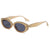 Elegant Basic Solid Color Pc Oval Frame Full Frame Women's Sunglasses