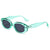 Elegant Basic Solid Color Pc Oval Frame Full Frame Women's Sunglasses