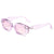 Elegant Basic Solid Color Pc Oval Frame Full Frame Women's Sunglasses