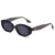 Elegant Basic Solid Color Pc Oval Frame Full Frame Women's Sunglasses