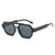 Elegant Basic Solid Color Pc Polygon Full Frame Women's Sunglasses