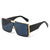 Elegant Basic Solid Color Pc Square Full Frame Men's Sunglasses