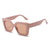 Elegant Basic Solid Color Pc Square Full Frame Women's Sunglasses