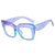 Elegant Basic Solid Color Pc Square Full Frame Women's Sunglasses