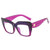 Elegant Basic Solid Color Pc Square Full Frame Women's Sunglasses