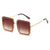 Elegant Basic Square Pc Square Full Frame Women's Sunglasses