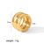 Elegant Circle Stainless Steel Polishing Plating 18k Gold Plated Rings