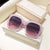 Elegant Classic Style Color Block Pc Square Full Frame Women's Sunglasses