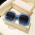 Elegant Classic Style Color Block Pc Square Full Frame Women's Sunglasses