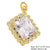 Elegant Classic Style Geometric Heart Shape Copper Plating Inlay Zircon 18k Gold Plated Charms