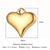 Elegant Classic Style Heart Shape Titanium Steel Plating Inlay Zircon Charms