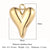 Elegant Classic Style Heart Shape Titanium Steel Plating Inlay Zircon Charms