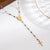 Elegant Classical Cross Virgin Mary Priest Stainless Steel Beaded Plating 18k Gold Plated Necklace