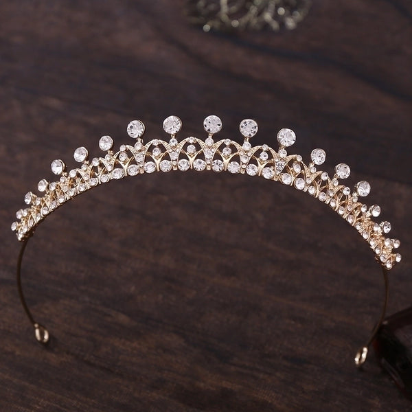 Elegant Crown Alloy Inlay Rhinestones Crown 1 Piece