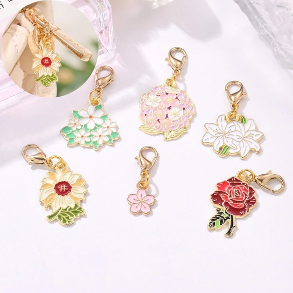 Elegant Cute Luxurious Letter Fruit Alloy Asymmetrical Alloy Keychain