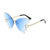 Elegant Fashion Butterfly Pc Butterfly Frame Frameless Women's Sunglasses