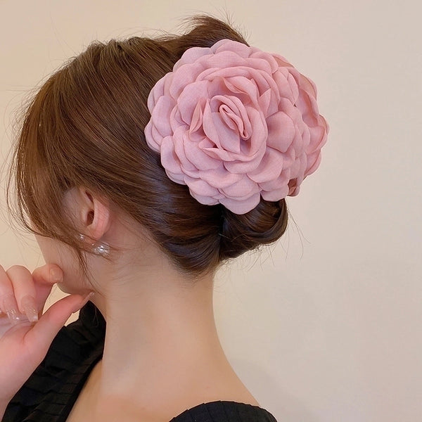 Elegant Flower Cloth Hair Claws