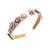 Elegant Flower Cloth Inlay Rhinestones Pearl Hair Band