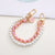 Elegant Flower Metal Beaded Plating Chain Bag Pendant Mobile Phone Chain