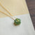 Elegant Flower Sterling Silver Plating Jade Pendant Necklace