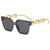 Elegant Geometric Ac Square Full Frame Women's Sunglasses