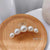 Elegant Geometric Arylic Imitation Pearl Hair Claws 1 Piece