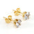 Elegant Geometric Stainless Steel Inlay Artificial Pearls Zircon Ear Studs 1 Pair