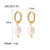 Elegant Geometric Stainless Steel Inlay Pearl Zircon Earrings 1 Pair