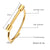 Elegant Geometric Stainless Steel Inlay Zircon 18k Gold Plated Bangle