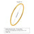 Elegant Geometric Stainless Steel Inlay Zircon 18k Gold Plated Bangle