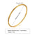 Elegant Geometric Stainless Steel Inlay Zircon 18k Gold Plated Bangle