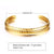 Elegant Geometric Stainless Steel Inlay Zircon 18k Gold Plated Bangle