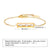 Elegant Geometric Stainless Steel Inlay Zircon 18k Gold Plated Bracelets