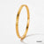 Elegant Geometric Stainless Steel Plating Inlay Zircon Bangle