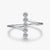 Elegant Geometric Sterling Silver Plating Inlay Zircon Rhodium Plated Rings