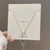 Elegant Geometric Titanium Steel Necklace Plating Zircon Stainless Steel Necklaces